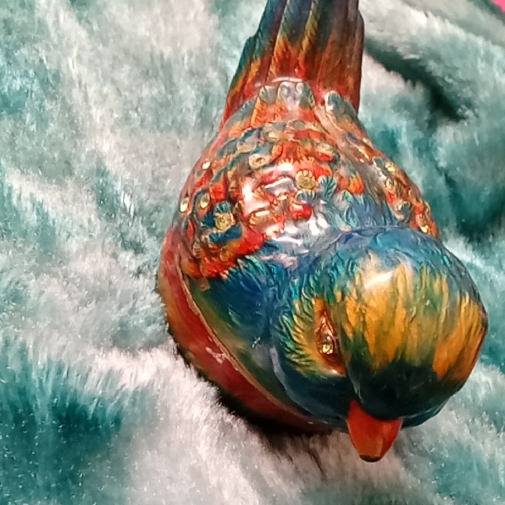 Colorful Ceramic Bird Figurine
